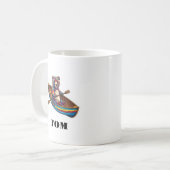 Mug Nom personnalisé et ours à ramer personnalisé (Devant gauche)