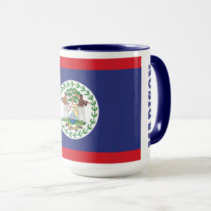 Mug Nom personnalisé et texte Belize Indicateur