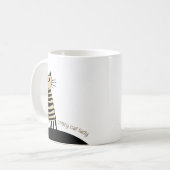 Mug Nom personnalisé et texte fou chat dame (Devant gauche)
