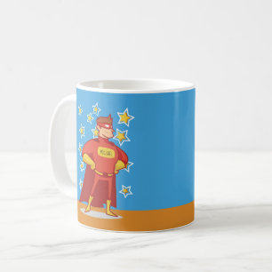 Mug Nom personnalisé Fête des pères Superhero