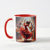 Mug Nom personnalisé Flamenco Latina Danse Danse Espag (Gauche)