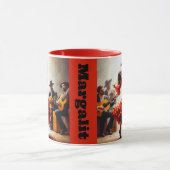 Mug Nom personnalisé Flamenco Latina Danse Danse Espag (Centre)