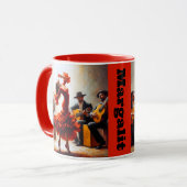 Mug Nom personnalisé Flamenco Latina Danse Danse Espag (Devant gauche)
