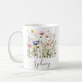 Mug Nom personnalisé fleur sauvage (Gauche)