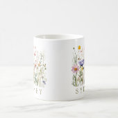 Mug Nom personnalisé fleur sauvage (Centre)