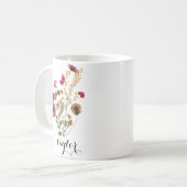 Mug Nom personnalisé fleur sauvage (Devant gauche)