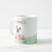 Mug Nom personnalisé French Bulldog Pet Chien (Devant gauche)