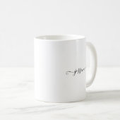 Mug Nom personnalisé Girly Black Script Calligraphie (Devant droit)