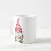 Mug Nom personnalisé Gnome de Noël personnalisé (Devant gauche)