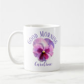 Mug Nom personnalisé Good Morning Pansy (Gauche)