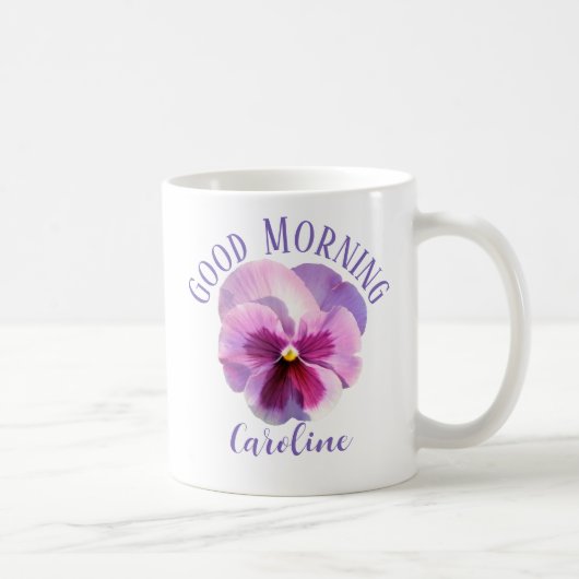 Mug Nom personnalisé Good Morning Pansy (Droite)