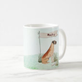 Mug Nom personnalisé Great Dane Pet Chien (Devant droit)