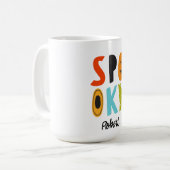 Mug Nom personnalisé Halloween effrayant (Devant gauche)