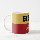 Mug Nom personnalisé, héros du pompier (Gauche)