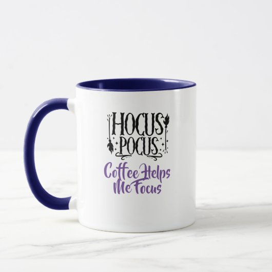 Mug Nom personnalisé 'Hocus Pocus Café m'aide à me Con (Gauche)