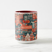 Mug Nom personnalisé Hollandais Maisons Motif (Centre)