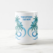 Mug Nom personnalisé Îles tropicales (Centre)
