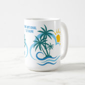 Mug Nom personnalisé Îles tropicales (Devant droit)