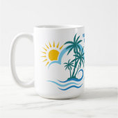 Mug Nom personnalisé Îles tropicales (Gauche)