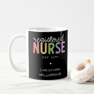 Mug Nom personnalisé Infirmière inscrite infirmière in