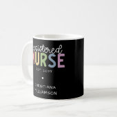 Mug Nom personnalisé Infirmière inscrite infirmière in (Devant gauche)