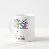 Mug Nom personnalisé Infirmière inscrite infirmière in (Devant gauche)
