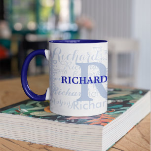 Mug nom personnalisé + initiales personnalisées monogr
