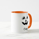 Mug Nom personnalisé Jack O' Lantern féminin  (Devant droit)