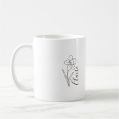 Mug Nom personnalisé Jonquille de mars Fleur de naissa (Gauche)