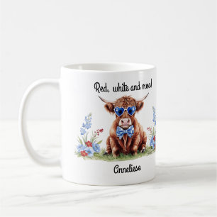 Mug Nom personnalisé Juillet 4Fête de l'Indépendance d