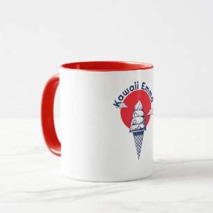 Mug Nom personnalisé Kawaii Crème glacée Cone mignonne