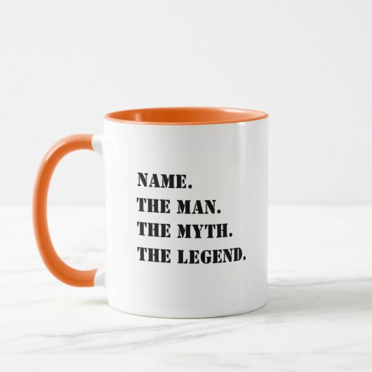 Mug Nom Personnalisé L'Homme Le Mythe La Légende (Gauche)