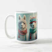 Mug Nom personnalisé Llamas d'hiver (Gauche)