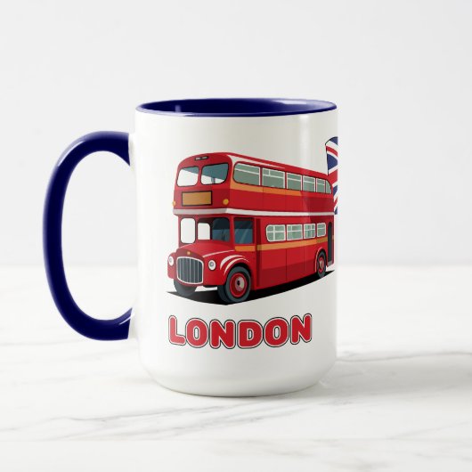 Mug Nom personnalisé Londres Angleterre (Gauche)
