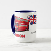 Mug Nom personnalisé Londres Angleterre (Devant gauche)