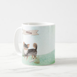 Mug Nom personnalisé Long Haia Chihuahua Pet Dog