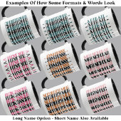 Mug Nom personnalisé long sur mesure Message caché Cor