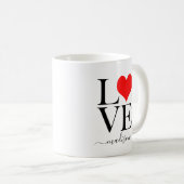 Mug Nom personnalisé LOVE tendance (Devant droit)