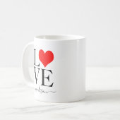 Mug Nom personnalisé LOVE tendance (Devant gauche)