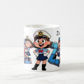 Mug Nom personnalisé Marin Personnage de dessin animé  (Centre)