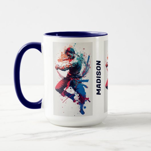 Mug Nom personnalisé Martial Arts (Gauche)