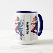 Mug Nom personnalisé Martial Arts (Devant droit)