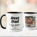 Mug Nom personnalisé Meilleur papa Par Par Cool Rétro<br><div class="desc">Score un cadeau trou-en-un pour papa avec cette tasse de nom personnalisée ! Design cool rétro pour le meilleur papa par. Swing en style sur le parcours!</div>