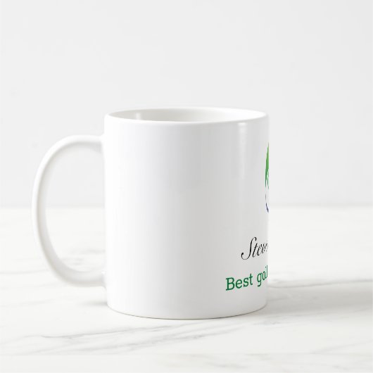 Mug Nom personnalisé Meilleure pâte à café Golfer (Gauche)