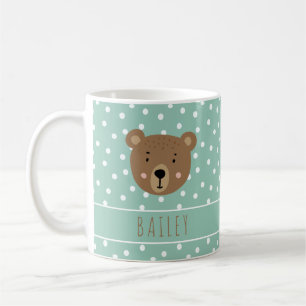 Mug Nom personnalisé Mel bébé ours moderne