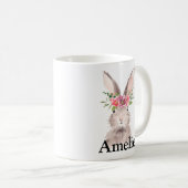Mug Nom personnalisé mignon lapin de Pâques (Devant droit)