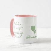 Mug Nom personnalisé mignon Mommy Matcha Tea Script (Devant gauche)