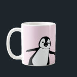 Mug Nom personnalisé mignon Peeking Pingouin rose<br><div class="desc">Voici notre nom personnalisé Cute Peeking Pingouin Pink Coffee Mug! Cette tasse délicieuse est parfaite pour ajouter une touche de fantaisie et de personnalisation à votre routine de café du matin ou comme un cadeau de Noël réfléchi. La tasse présente une adorable illustration de pingouin qui regarde autour du côté,...</div>