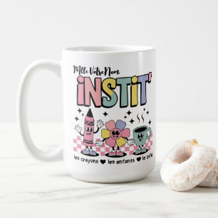Mug Nom Personnalisé Mignon Retro Pour Instit'