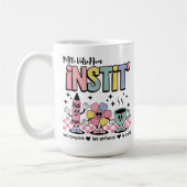 Mug Nom Personnalisé Mignon Retro Pour Instit' (Gauche)